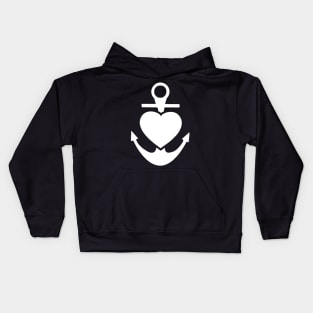 Anchor With Heart Kids Hoodie
